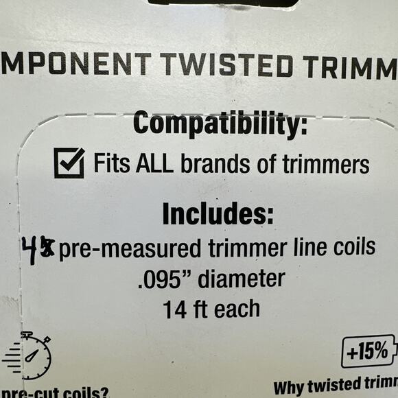 Shakespeare Ugly Twist Trimmer Line Twisted Contractor Grade .095 Dia x14 4 PK - Picture 8 of 10